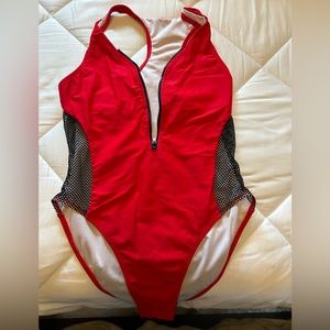 Women’s Red One Piece Bathing Suit